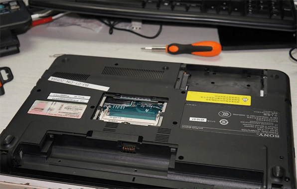remove the bottom cover by screwing the screws